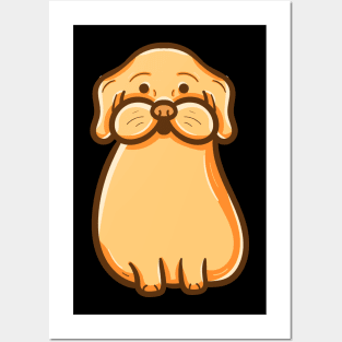 Yellow cute dog Posters and Art